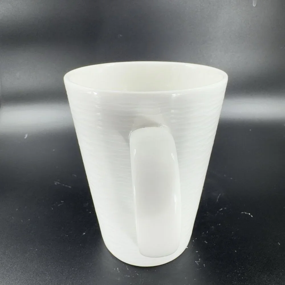 Noritake Colorscapes White‎ Wow Swirl Coffee Mug Cup Ceramic Set Of 2 Indonesia
